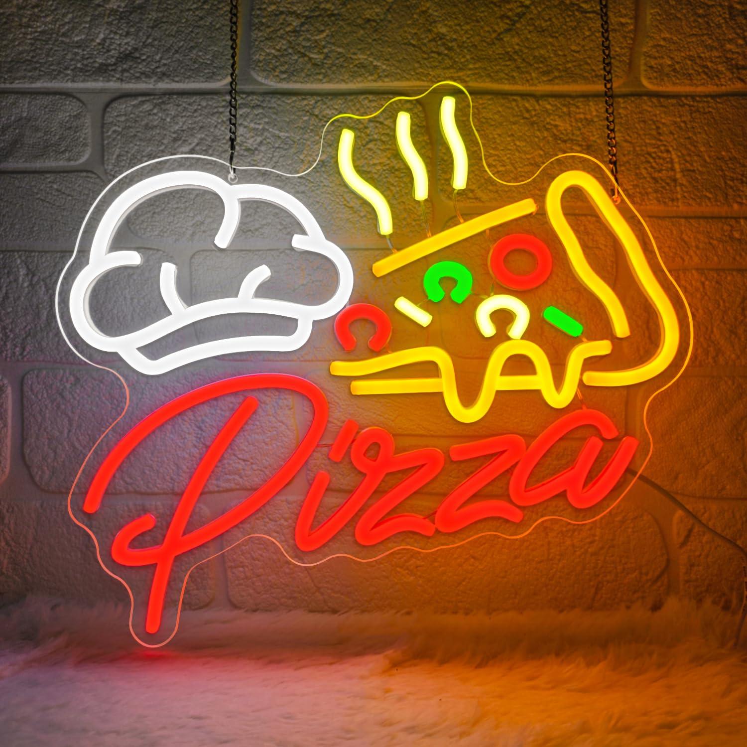Led Lighting Wall Decor - Neonowy szyld pizza, kolorowe oświetlenie LED