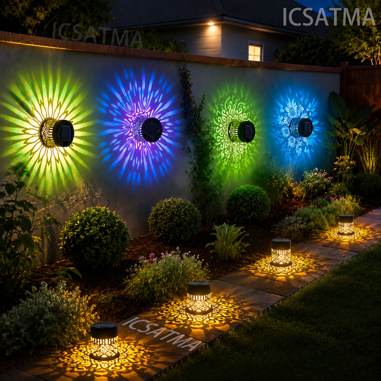 Solarna lampa ścienna Mandala  – Lighting Decoration On Wall recenzja i cena