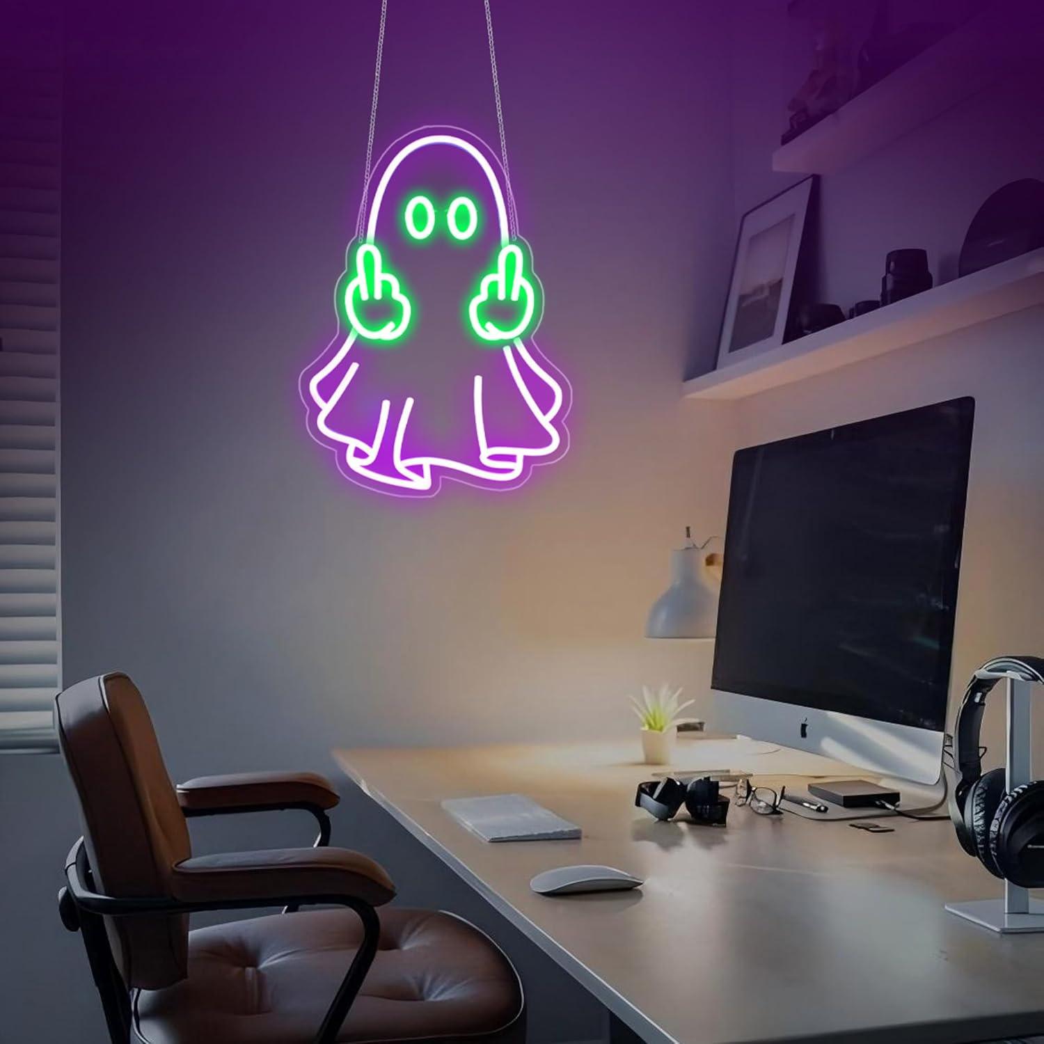 Neonowy znak duch, zasilany pr – Led Lighting Wall Decor recenzja i cena