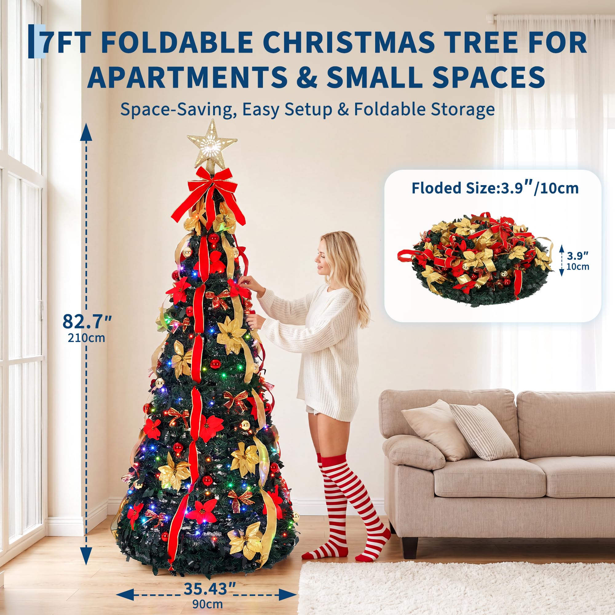 6/7 FT Choinka Pop-Up, Choinka – Lighting Tree Decor recenzja i cena