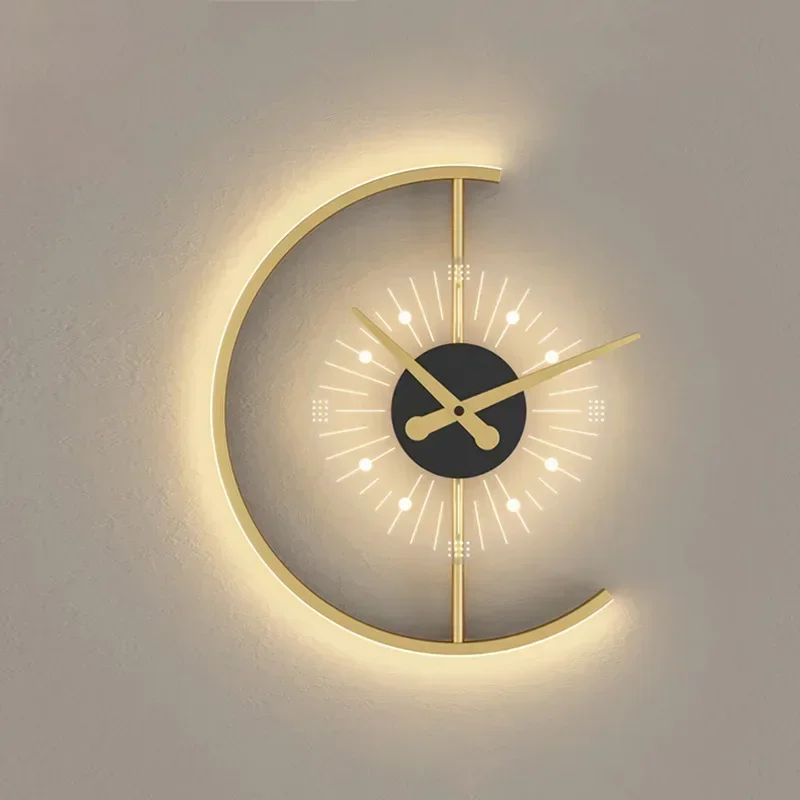 Nowoczesna lampa ścienna LED z – Lighting Home Decor Wall Clocks recenzja i cena