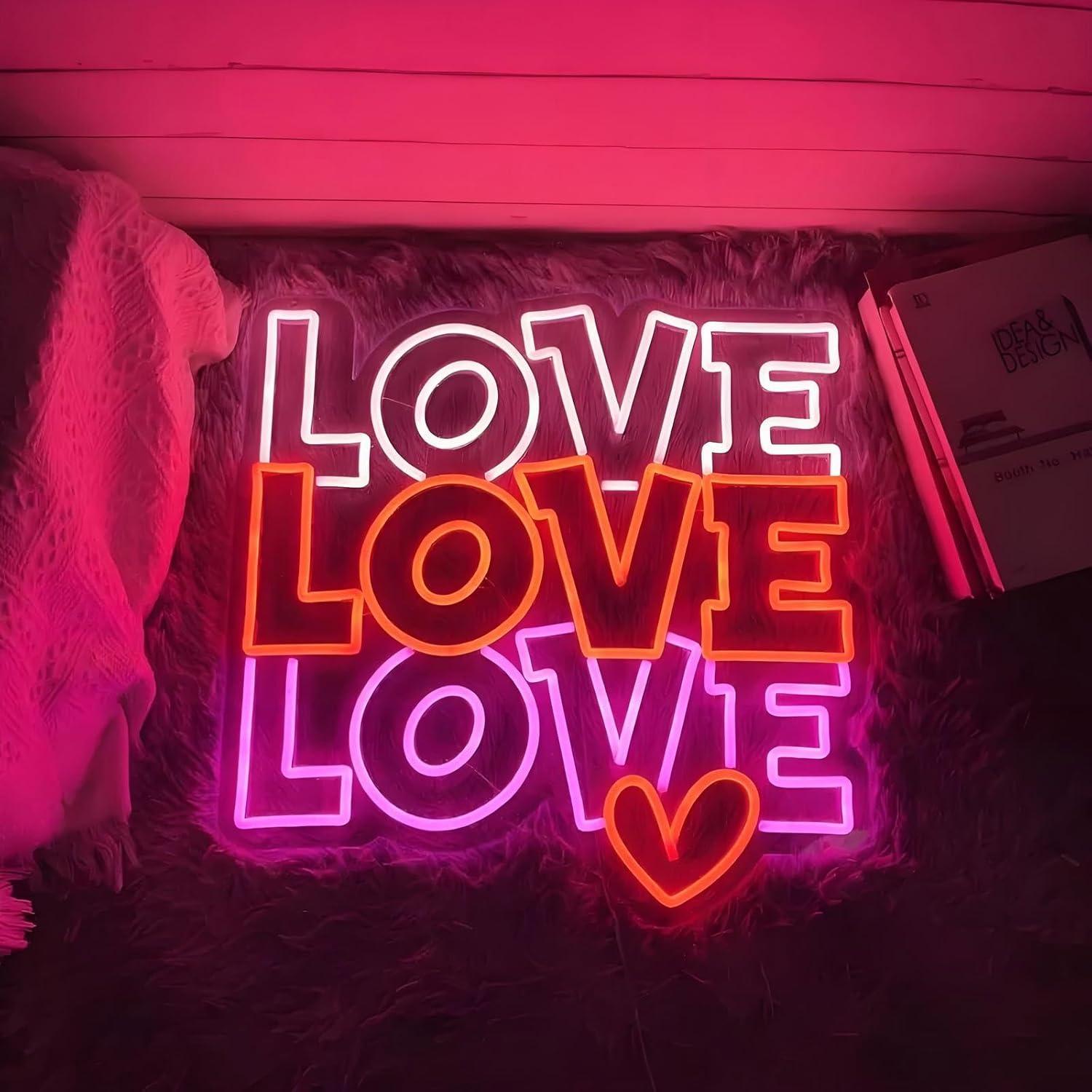 Neonowy znak miłosny, ściemnia – Led Lighting Wall Decor recenzja i cena