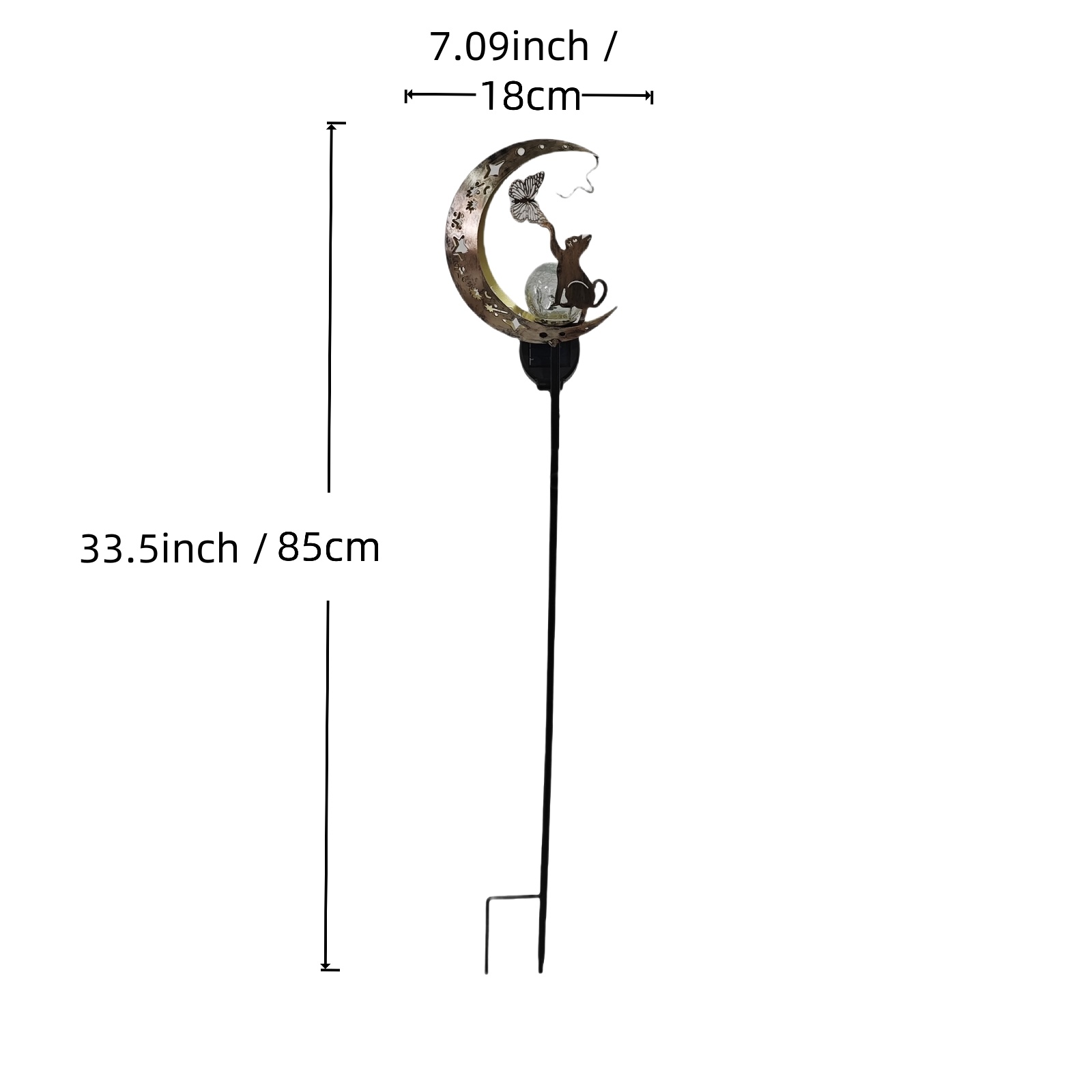1 szt. Kot Księżyc Lampa Solar – Elements Lighting Decor recenzja i cena