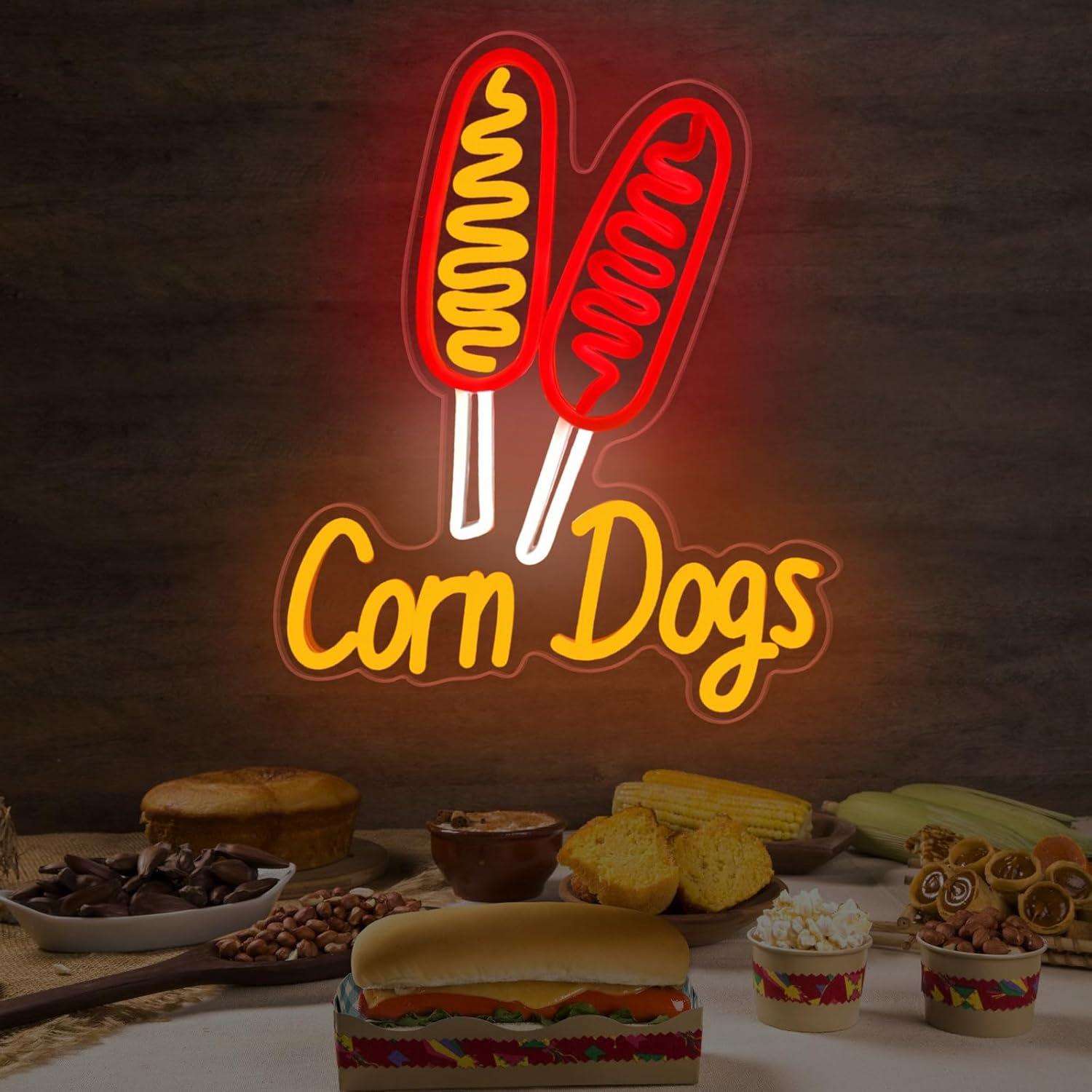 Neonowy szyld Corn Dog, przeką – Led Lighting Wall Decor recenzja i cena
