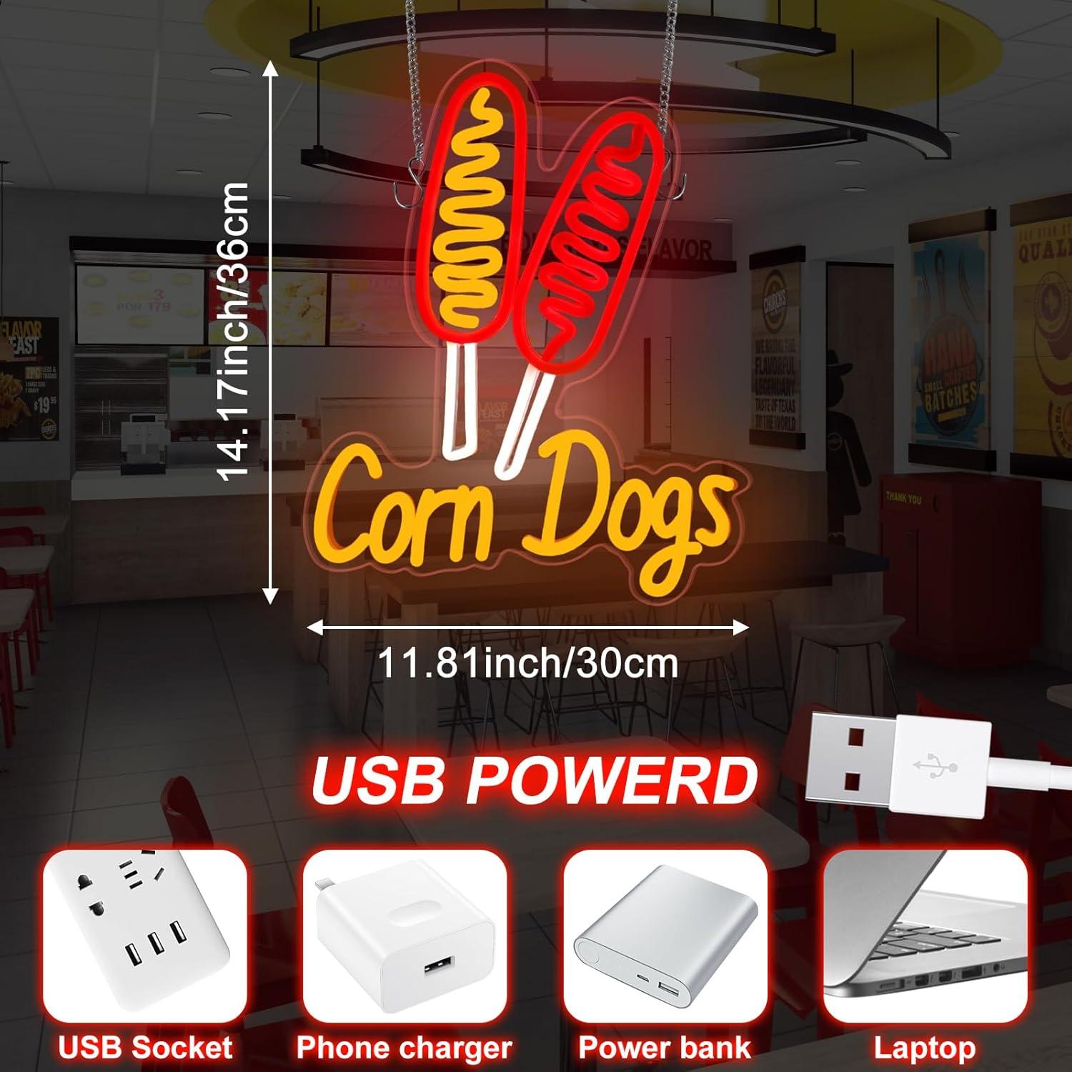 Neonowy szyld Corn Dog, przeką – Led Lighting Wall Decor recenzja i cena
