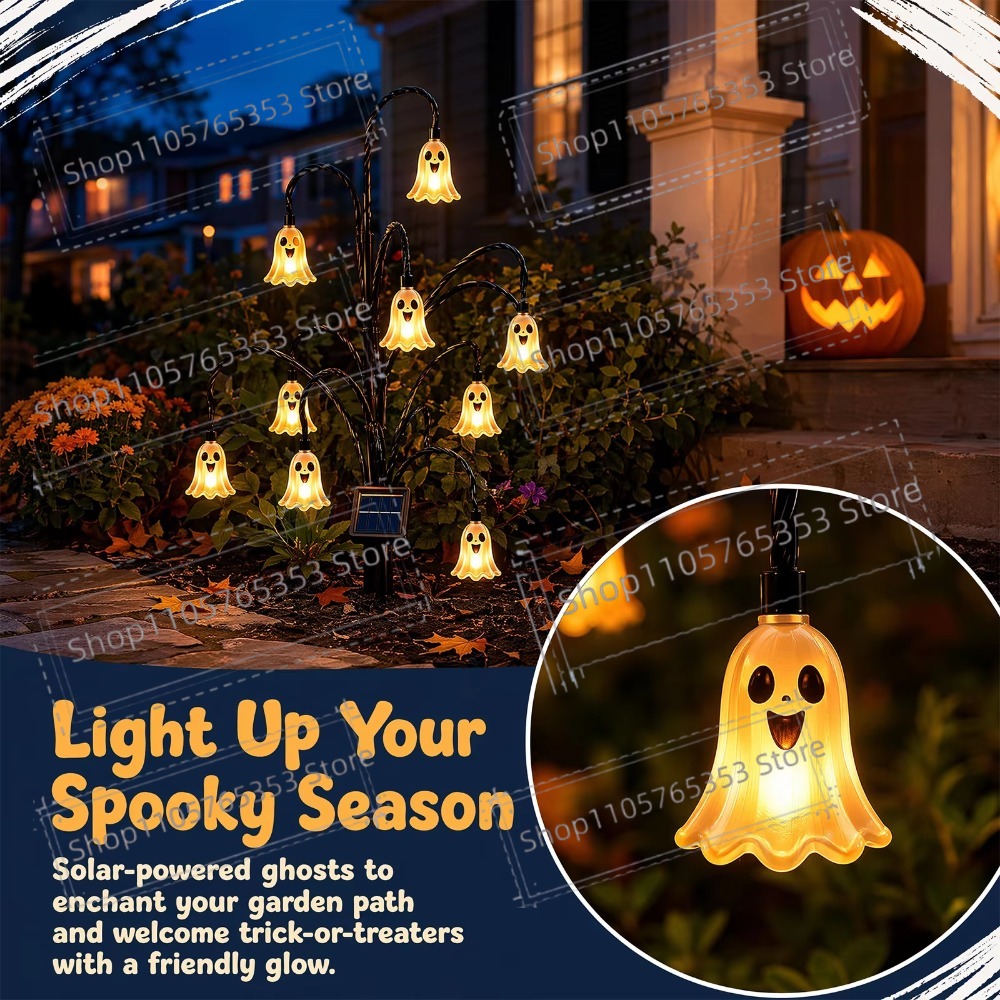 Halloweenowa lampa solarna na  – Lighting Tree Decor recenzja i cena