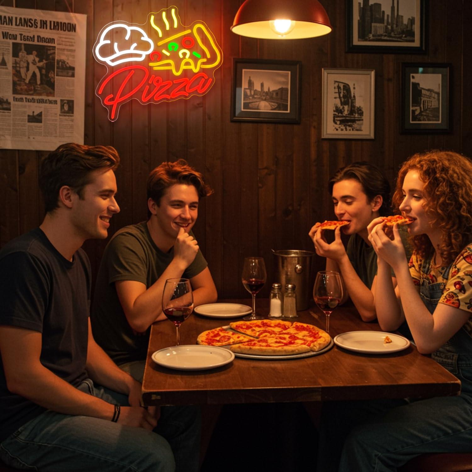 Neonowy szyld pizza, kolorowe  – Led Lighting Wall Decor recenzja i cena