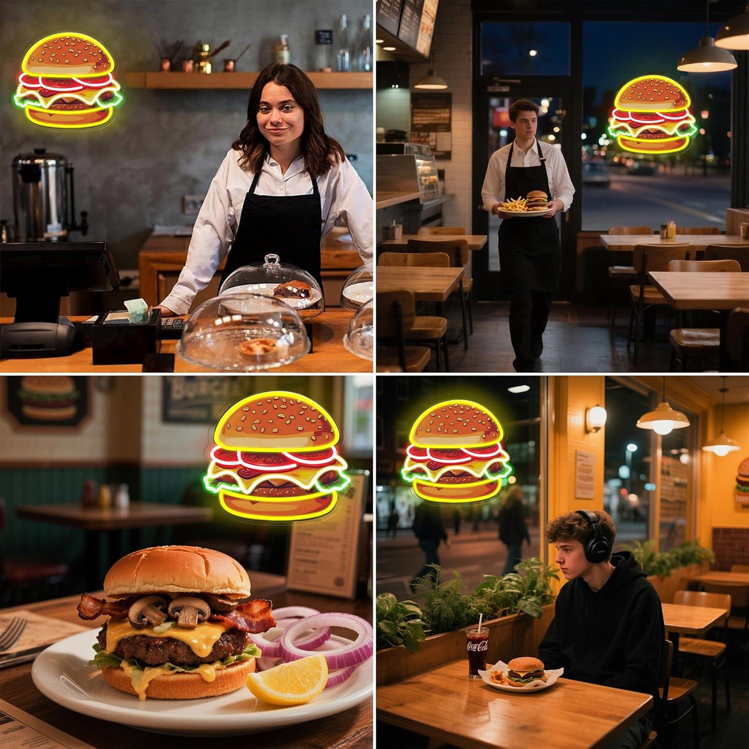 Neonowy Znak LED Burger Hambur – Led Lighting Wall Decor recenzja i cena